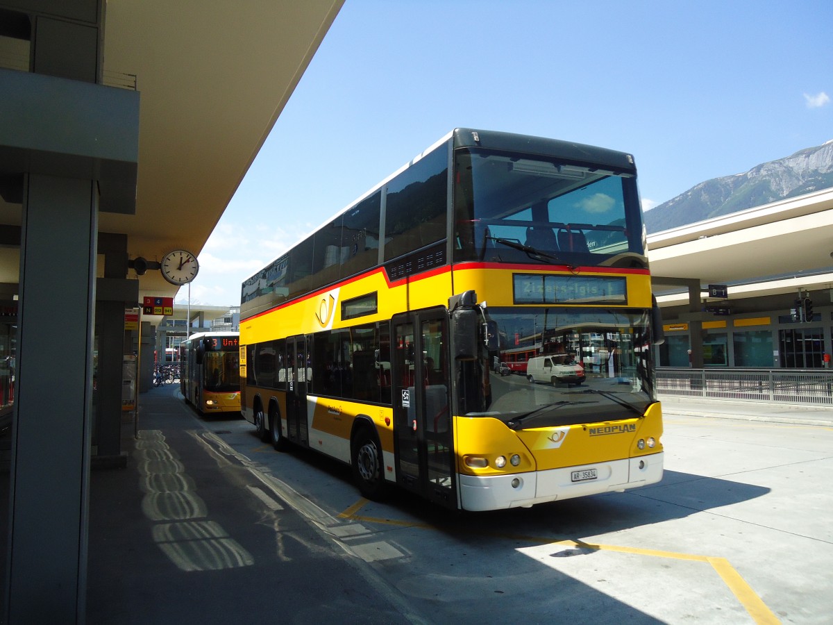 (145'181) - PostAuto Ostschweiz - AR 35'834 - Neoplan (ex PostAuto Nordschweiz; ex P 27'804) am 17. Juni 2013 beim Bahnhof Chur