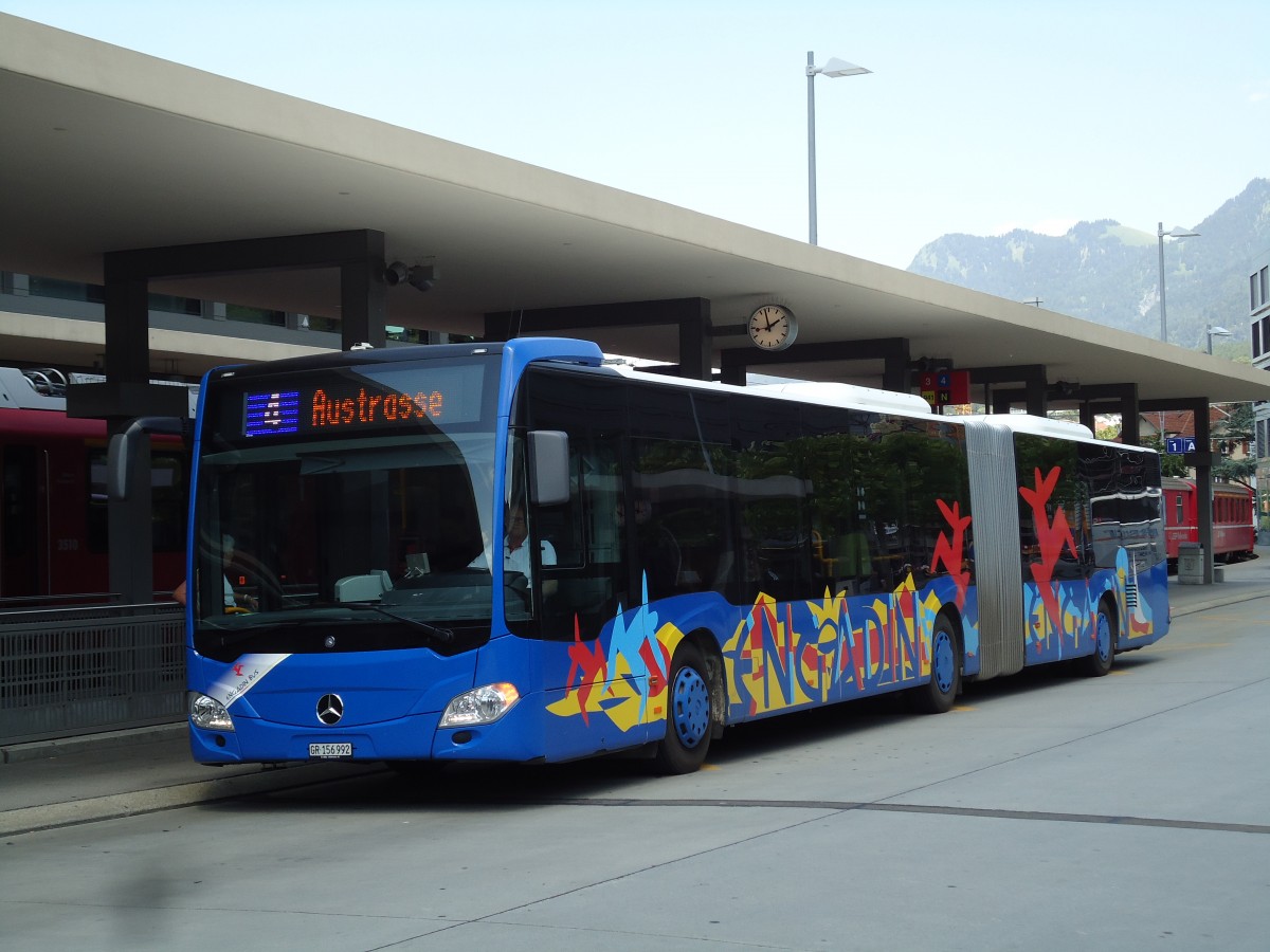 (145'235) - SBC Chur - Nr. 92/GR 156'992 - Mercedes (ex VZO Grningen Nr. 151; ex Vorfhrfahrzeug) am 17. Juni 2013 beim Bahnhof Chur