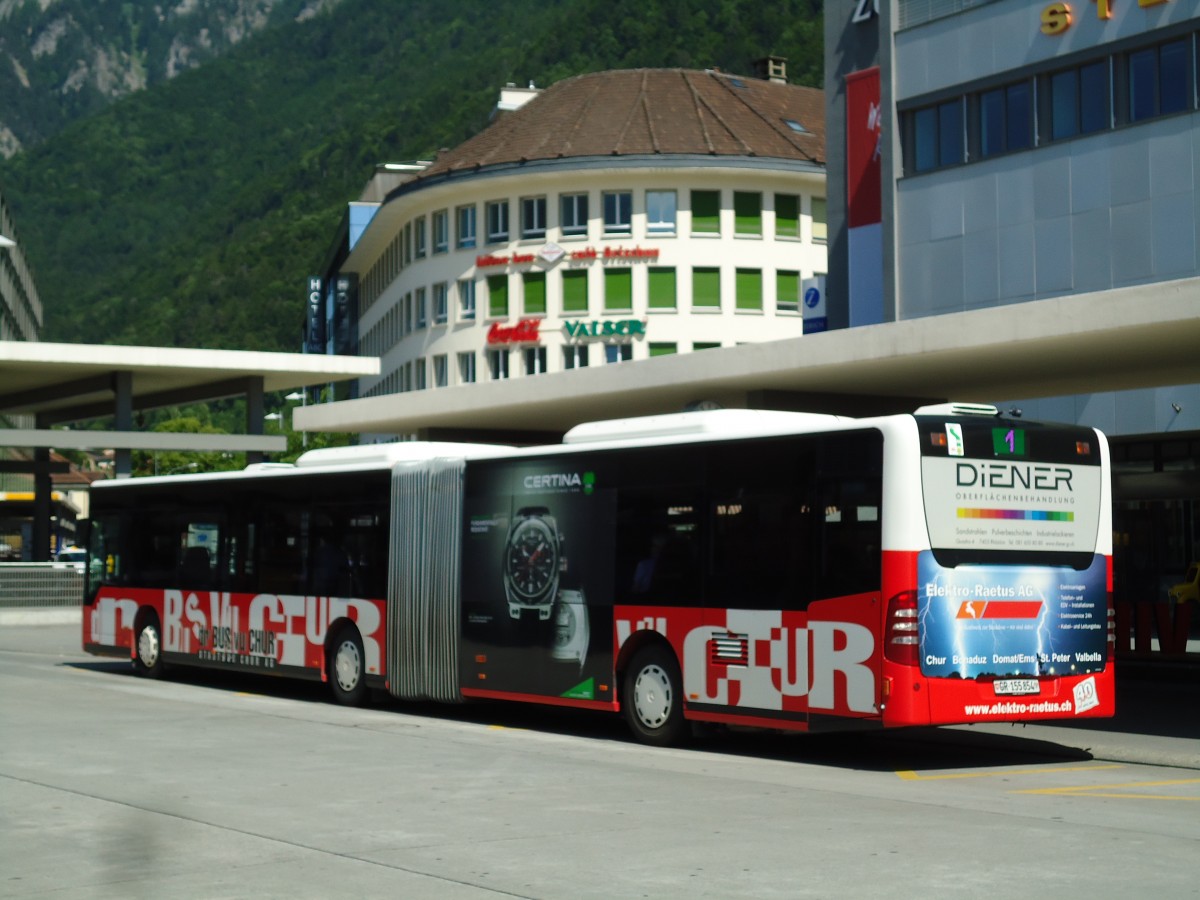 (145'265) - SBC Chur - Nr. 54/GR 155'854 - Mercedes am 17. Juni 2013 beim Bahnhof Chur