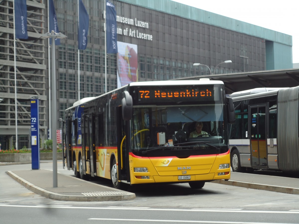 (145'664) - Stirnimann, Neuenkirch - Nr. 43/LU 15'067 - MAN am 8. Juli 2013 beim Bahnhof Luzern