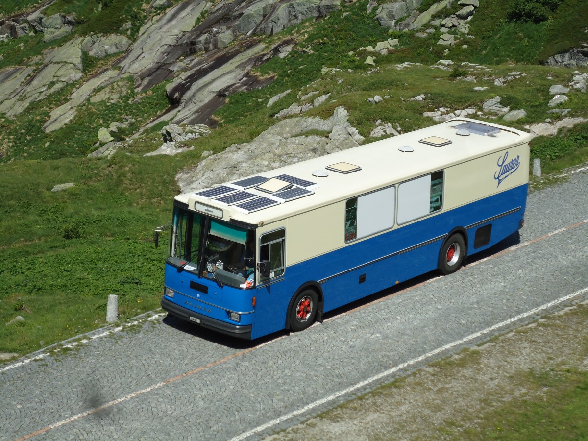 (145'869) - Hauser, Wdenswil - ZH 203'215 - Saurer/R&J (ex Bucher, Grt; ex P 25'648) am 20. Juli 2013 in Gotthard, Alte Tremolastrasse