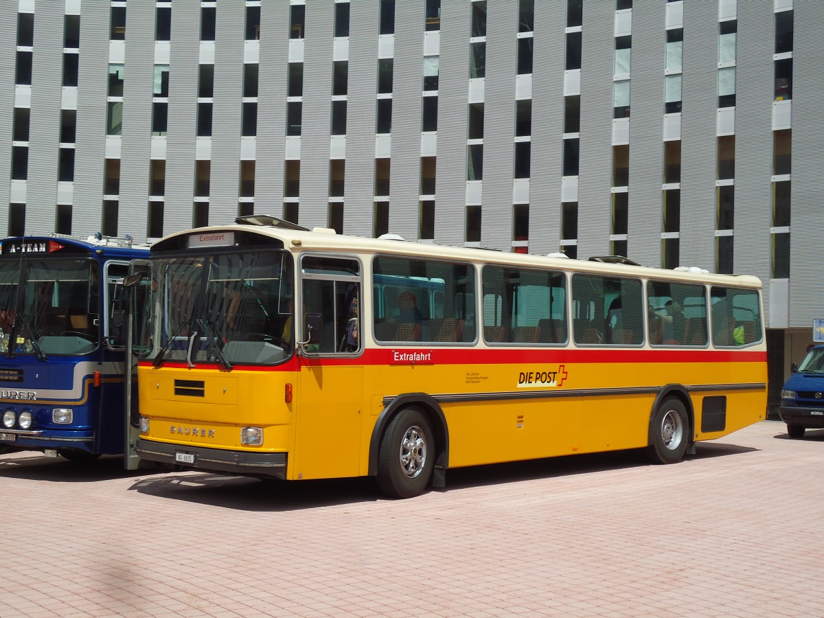 (145'903) - Gautschi, Suhr - AG 6835 - Saurer/Tscher (ex Ltscher, Neuheim Nr. 200; ex Cartek, Regensdorf; ex P 25'822) am 20. Juni 2013 in Airolo, Caserna