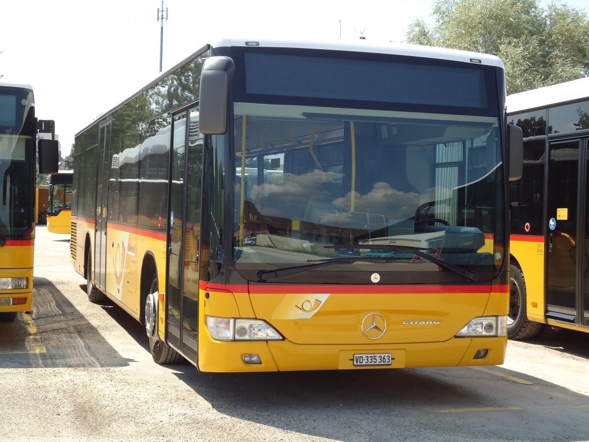 (146'012) - CarPostal Ouest - VD 335'363 - Mercedes am 22. Juli 2013 in Yverdon, Garage