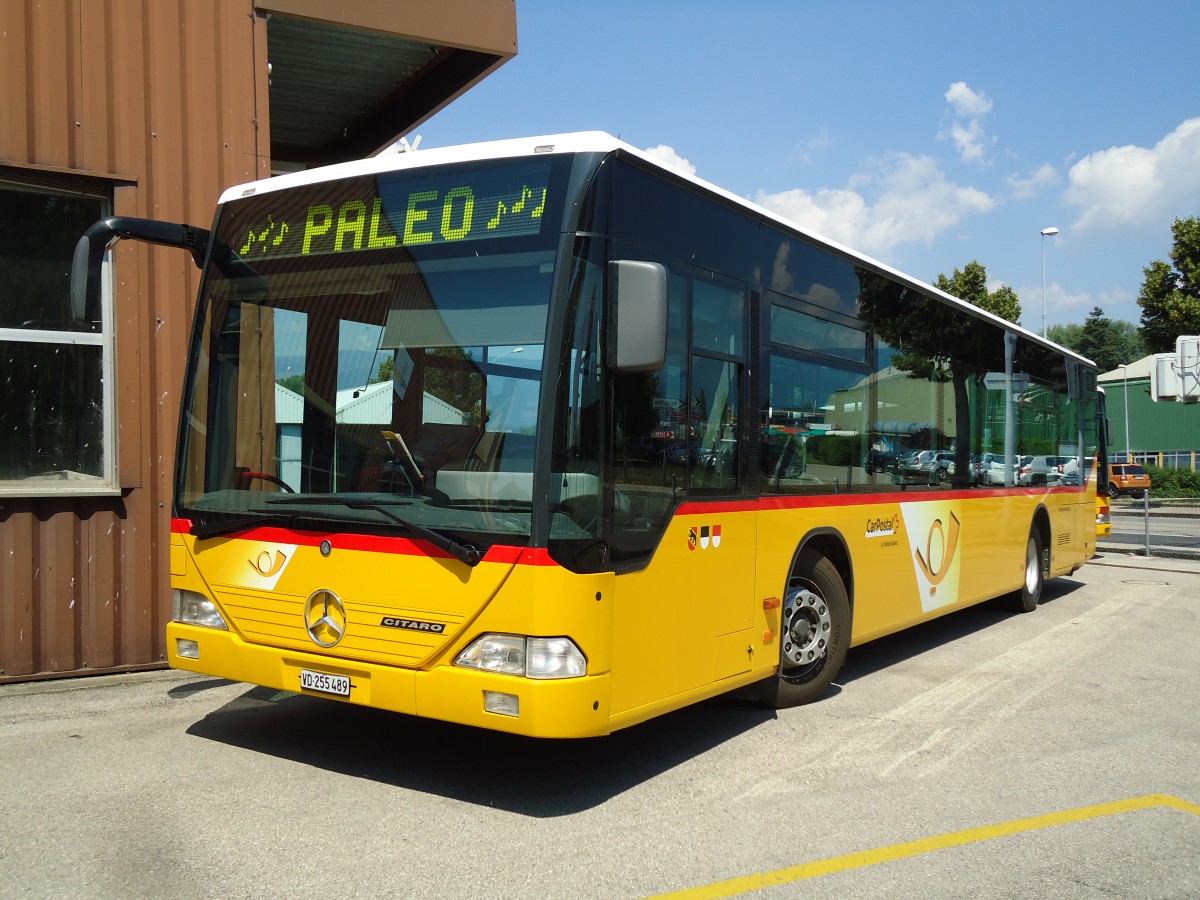 (146'027) - CarPostal Ouest - VD 255'489 - Mercedes am 22. Juli 2013 in Yverdon, Garage