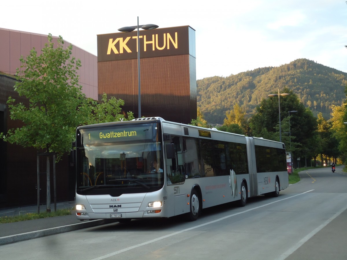 (146'289) - STI Thun - Nr. 120/BE 700'120 - MAN am 10. August 2013 in Thun, KK Thun