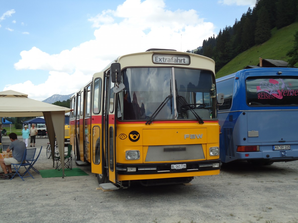 (146'374) - Jenzer, Aesch - BL 161'728 - FBW/Tscher (ex Nf, ...; ex Villiger, Beinwil) am 17. August 2013 in Lenk, Metschbahnen