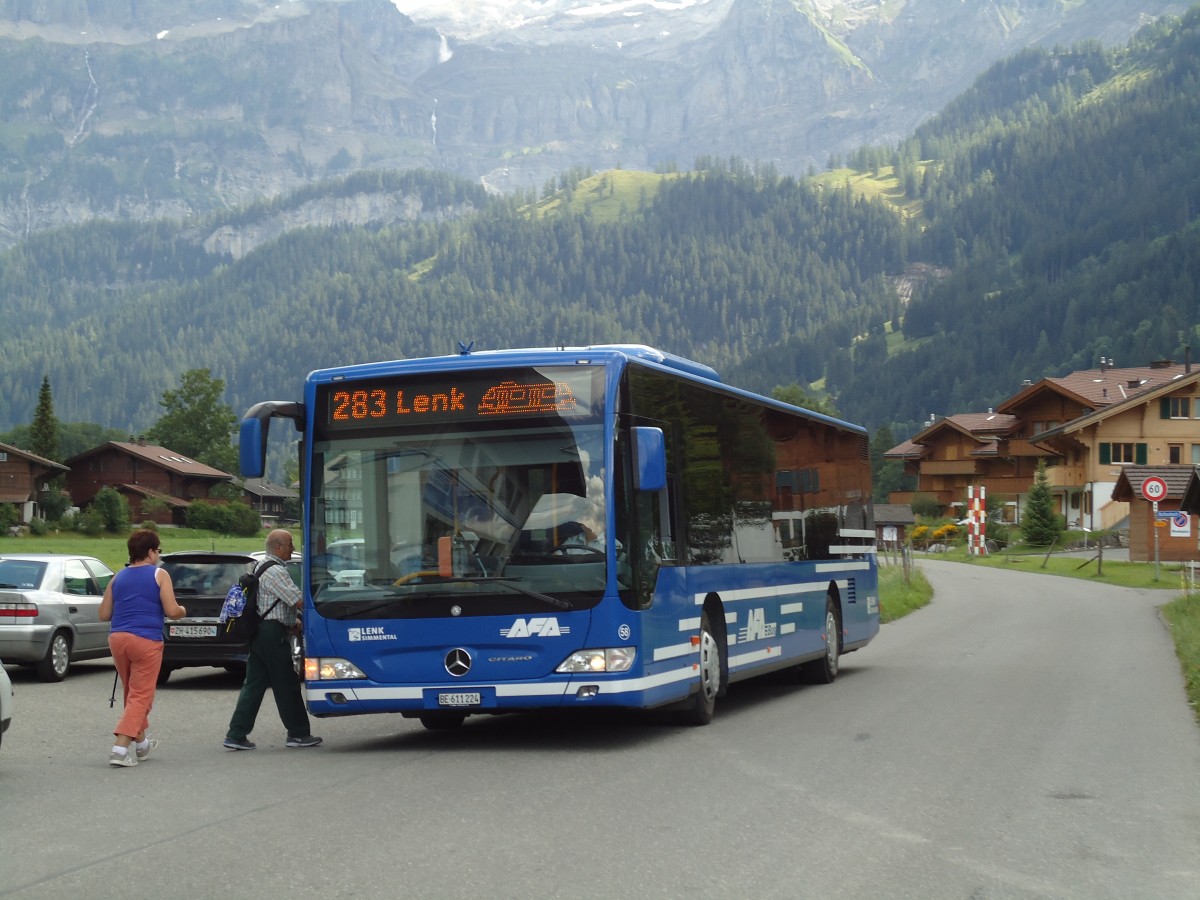 (146'405) - AFA Adelboden - Nr. 58/BE 611'224 - Mercedes am 17. August 2013 in Lenk, Metschbahnen