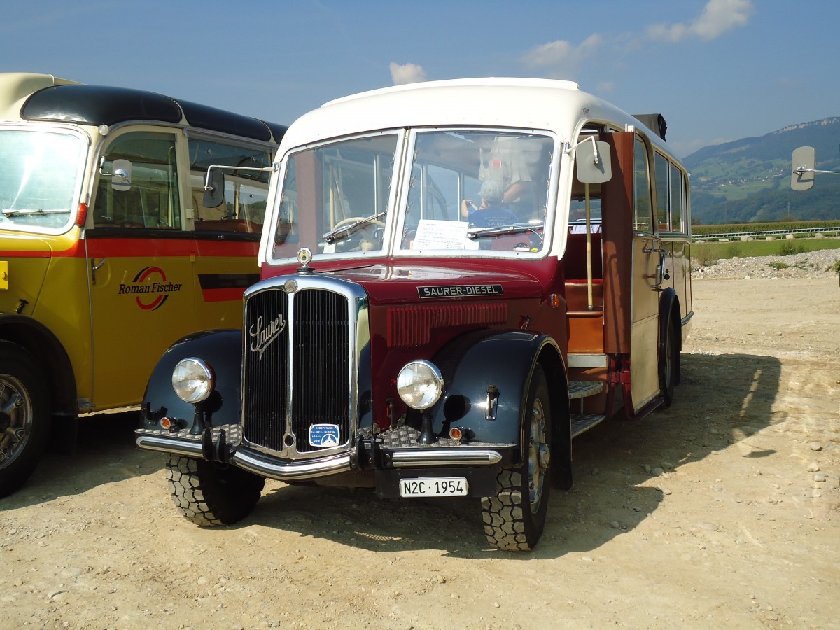 (146'586) - Bechter, Kriens - Saurer/Krapf (ex Mnch, D-Marienberg; ex Sirig, Widnau; ex RhV Altsttten Nr. 33; ex Thr, Eichberg) am 31. August 2013 in Niederbipp, Saurertreffen