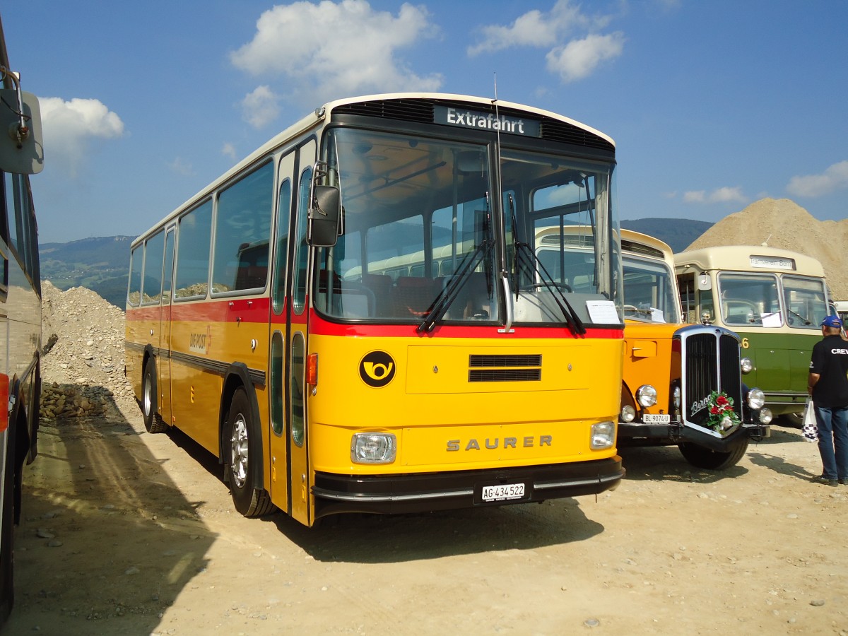 (146'599) - Marugg, Gelterkinden - AG 434'522 - Saurer/Hess (ex Drfelt, D-Gahlenz; ex P 24'254) am 31. August 2013 in Niederbipp, Saurertreffen