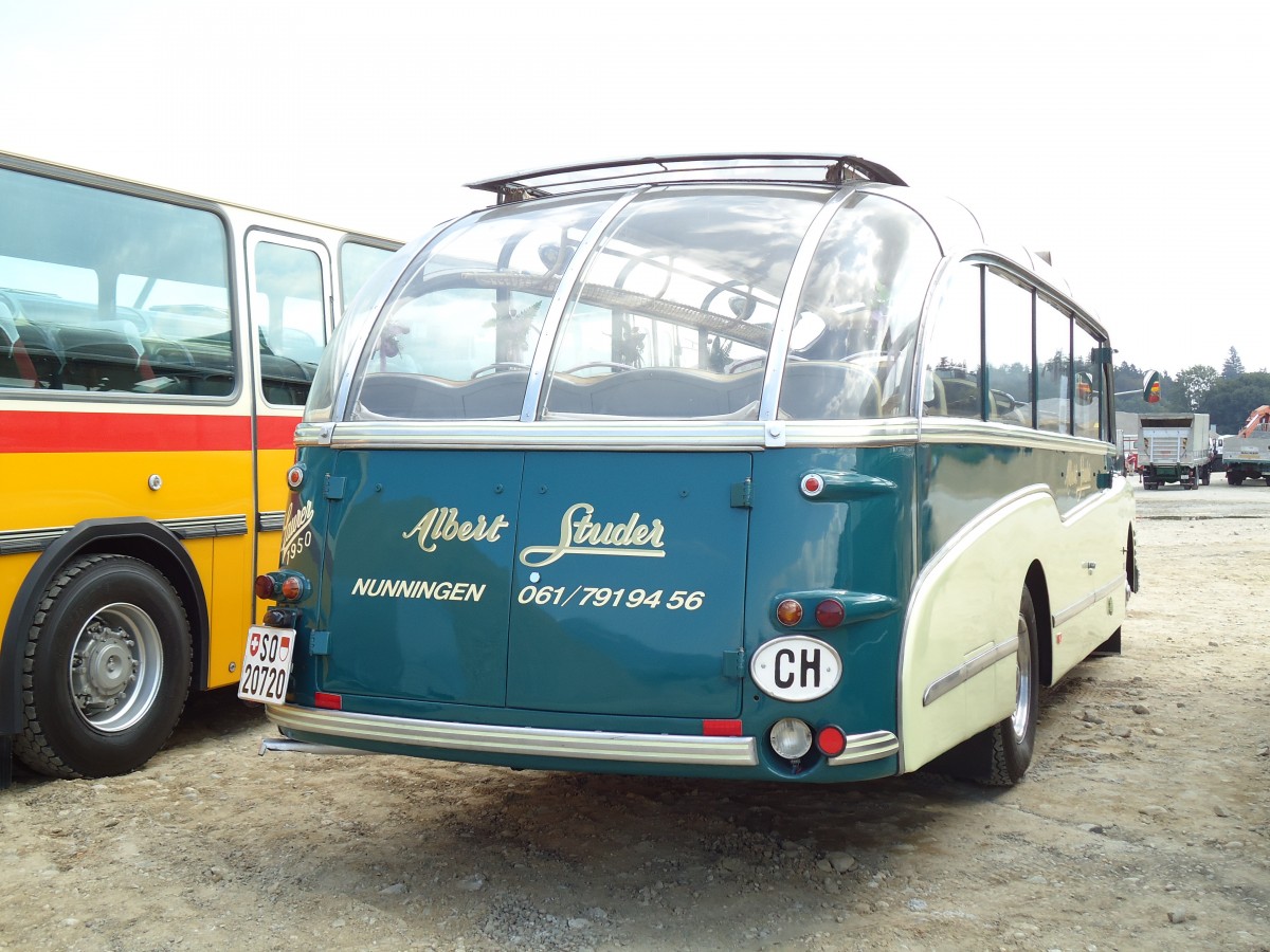 (146'743) - Studer, Nunningen - SO 20'720 - Saurer/FHS (ex Weber-Manser, Neuhausen; ex Weibel, Gerolfingen; ex Amstein, Willisau) am 31. August 2013 in Niederbipp, Saurertreffen