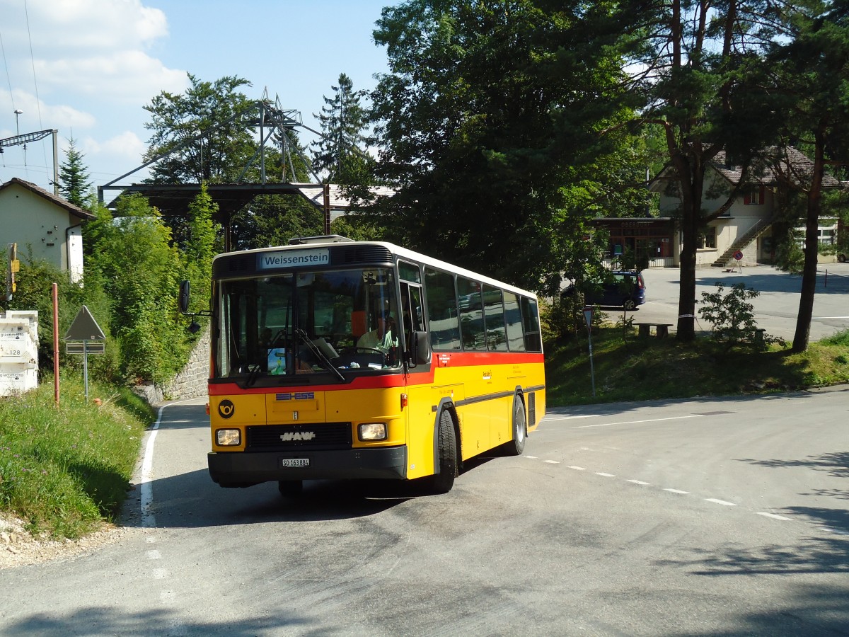 (146'795) - Flury, Balm - SO 163'884 - NAW/Hess (ex Steiner, Altbron Nr. 11) am 31. August 2013 beim Bahnhof Oberdorf