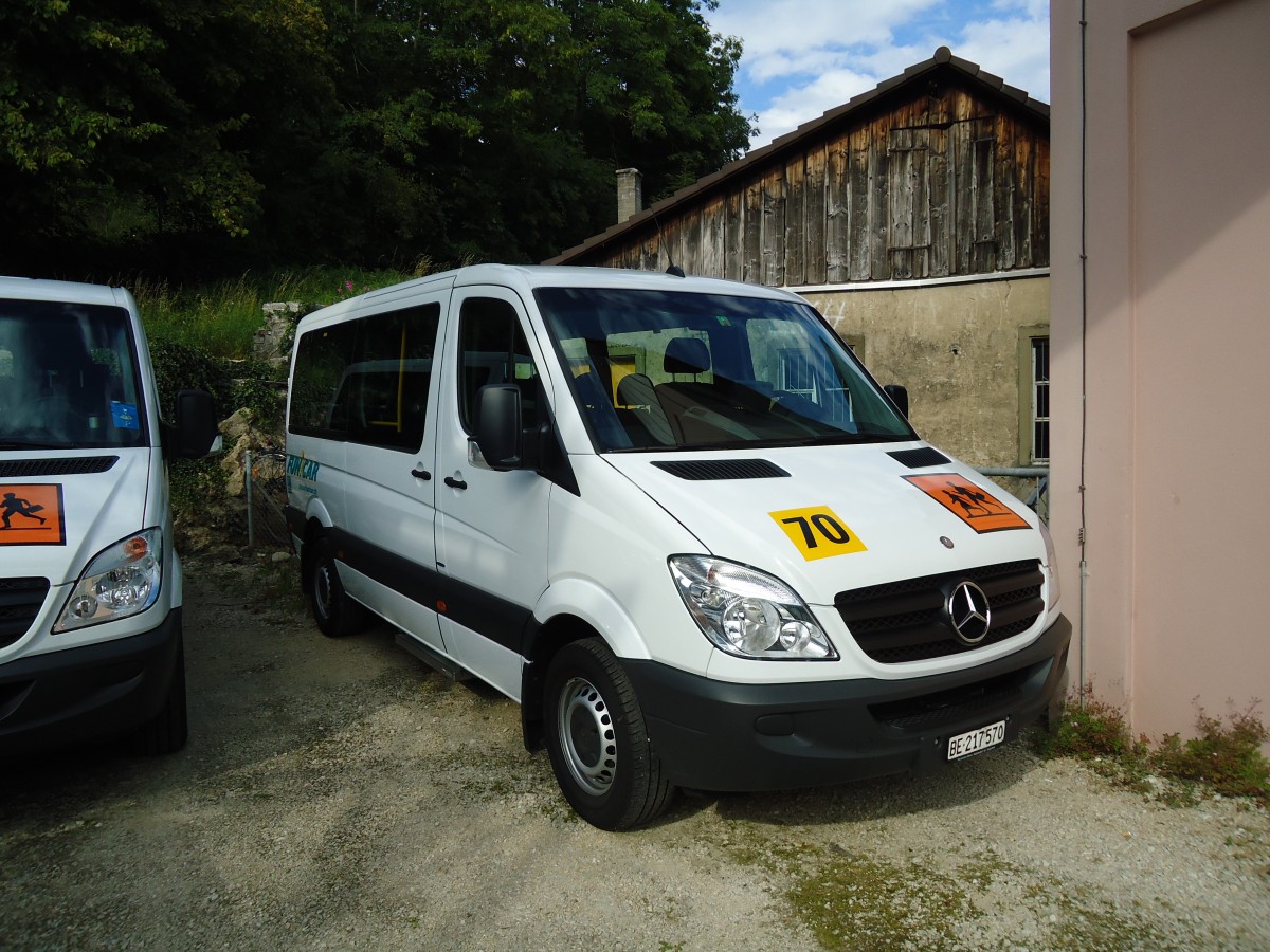 (146'837) - Funi-Car, Biel - Nr. 70/BE 217'570 - Mercedes am 31. August 2013 in Biel, Garage