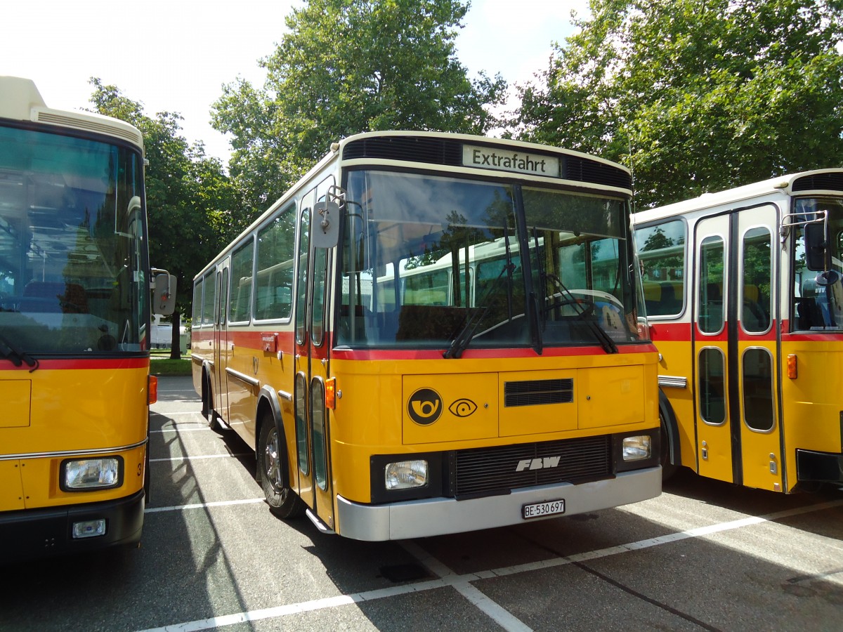 (146'960) - Wegmller, Bern - Nr. 12/BE 530'697 - FBW/Tscher (ex Grob, Glattfelden; ex FBW-Club, Mnnedorf; ex Merkli&Solioz, Wetzikon; ex Stutz, Oberlunkhofen Nr. 12) am 1. September 2013 in Burgdorf, Markthalle