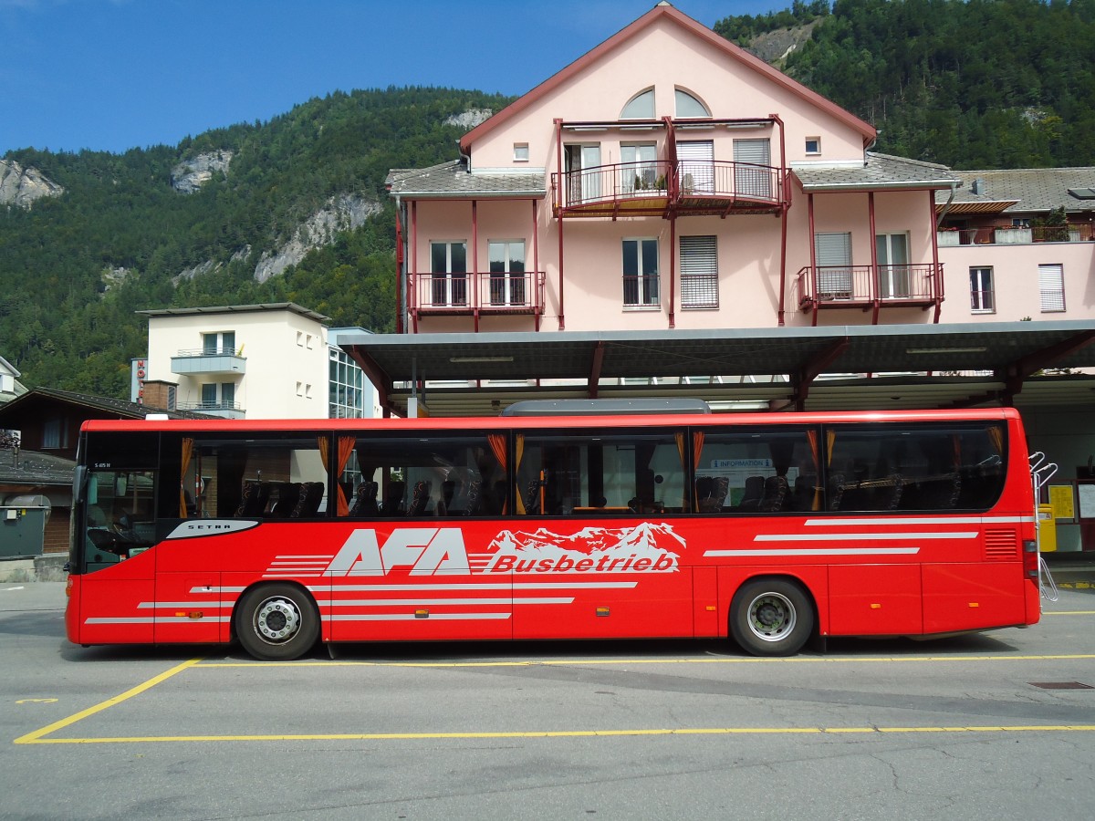 (147'004) - AFA Adelboden - Nr. 24/BE 26'701 - Setra am 2. September 2013 in Meiringen, Postautostation (Einsatz AVG M.)