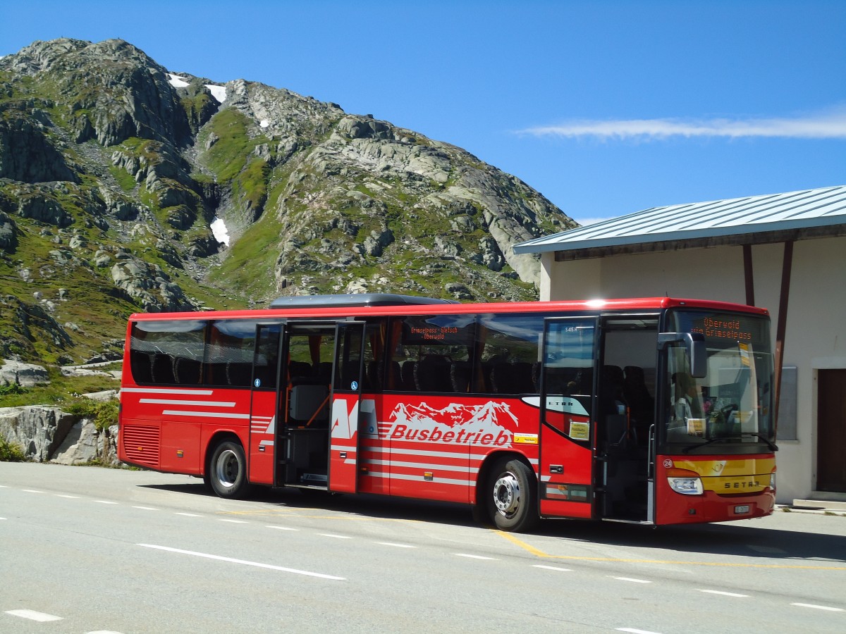 (147'013) - AFA Adelboden - Nr. 24/BE 26'701 - Setra am 2. September 2013 in Grimsel, Passhhe (Einsatz AVG M.)