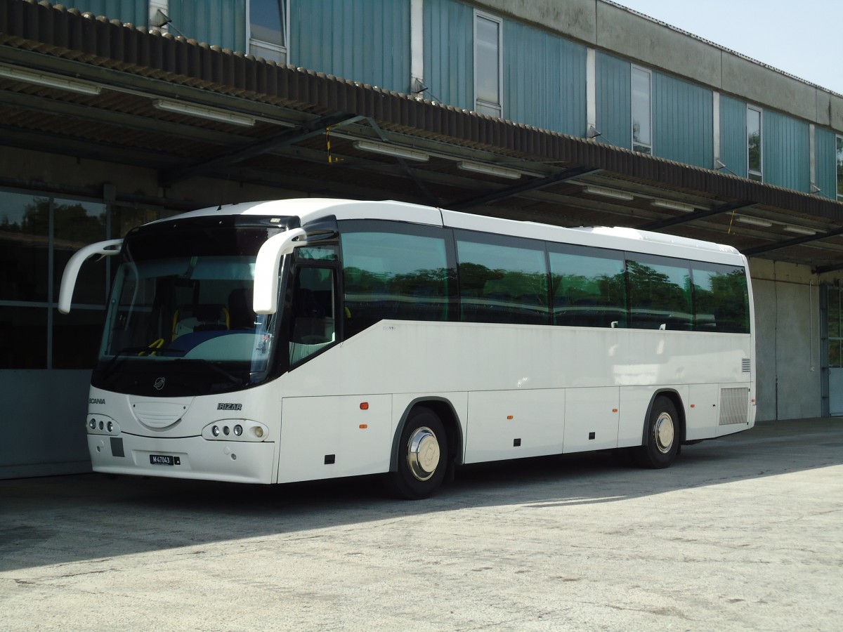 (147'109) - Schweizer Armee - M+47'043 - Scania/Irizar am 14. September 2013 in Thun, Waffenplatz