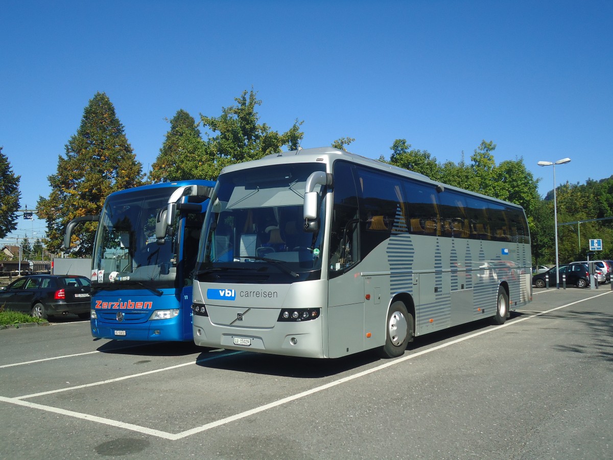 (147'358) - VBL Luzern - Nr. 802/LU 15'029 - Volvo am 23. September 2013 in Thun, Seestrasse