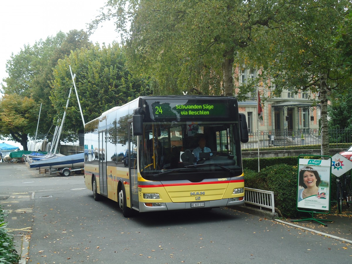 (147'407) - STI Thun - Nr. 133/BE 801'133 - MAN/Gppel am 29. September 2013 in Oberhofen, Dorf