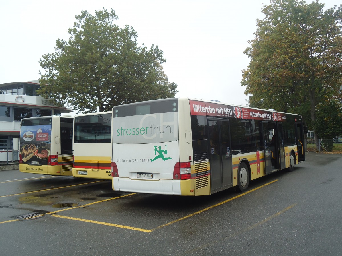 (147'426) - STI Thun - Nr. 114/BE 700'114 - MAN am 30. September 2013 bei der Schifflndte Thun