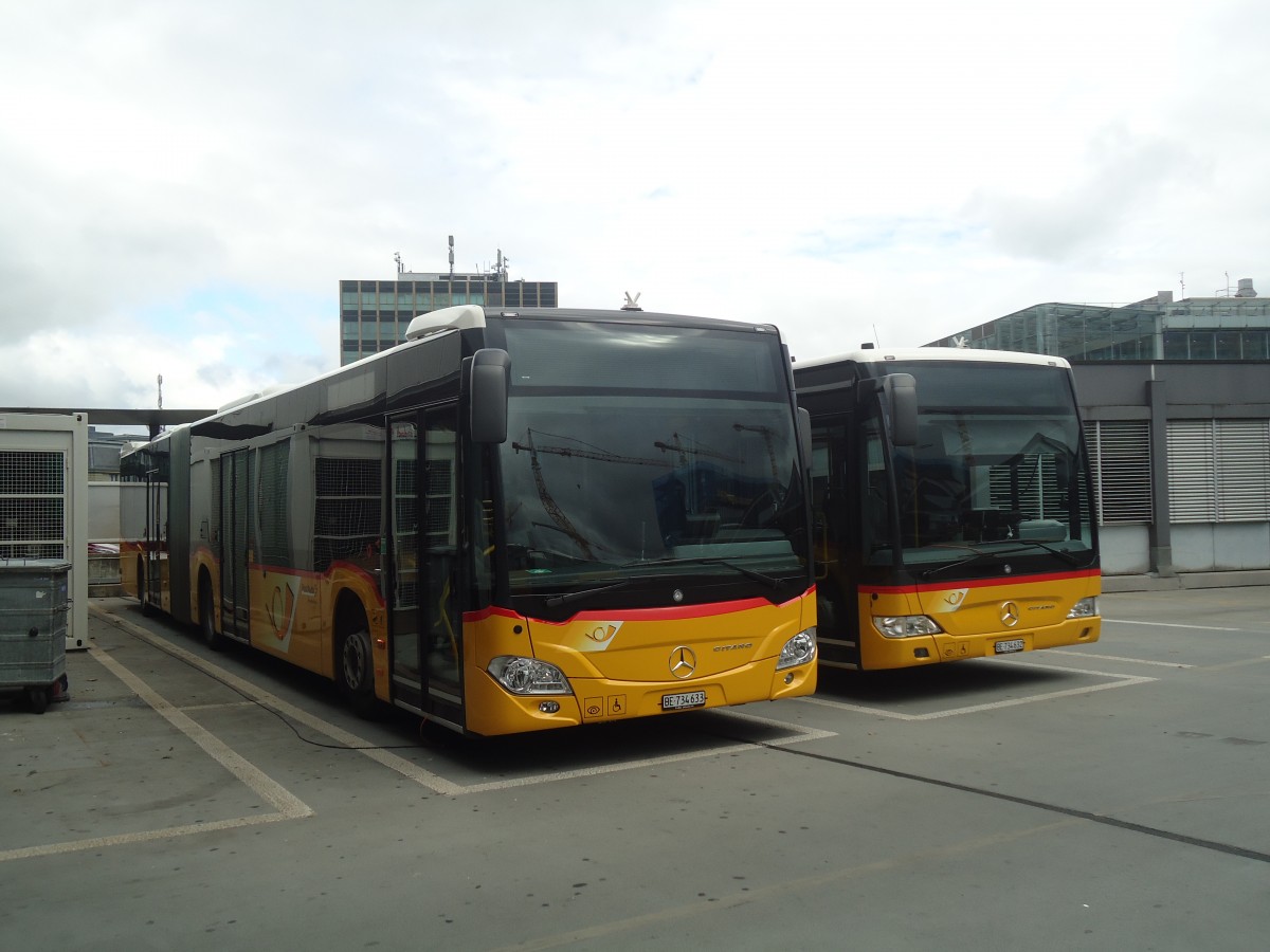 (147'479) - PostAuto Bern - Nr. 633/BE 734'633 - Mercedes am 6. Oktober 2013 in Bern, Postautostation