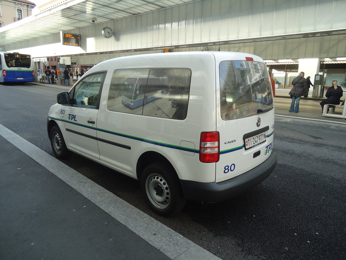 (147'693) - TPL Lugano - Nr. 80/TI 247'977 - VW am 5. November 2013 in Lugano, Centro