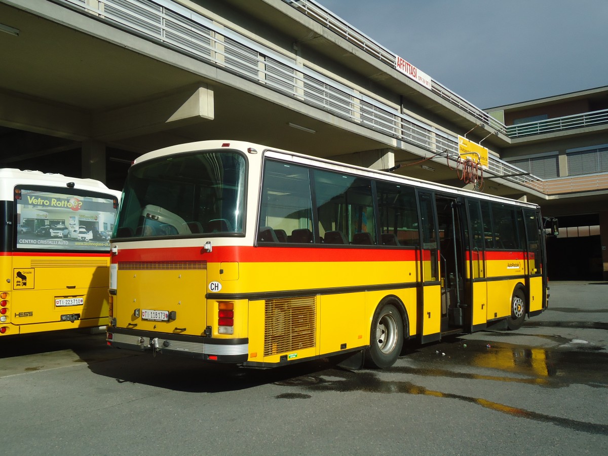 (147'837) - Autopostale, Mendrisio - TI 118'173 - Setra am 6. November 2013 in Mendrisio, Garage