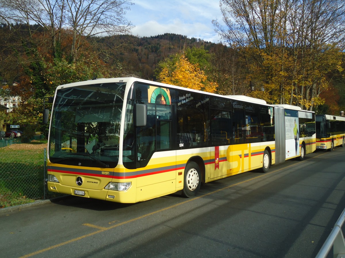 (147'891) - STI Thun - Nr. 134/BE 801'134 - Mercedes am 7. November 2013 bei der Schifflndte Thun