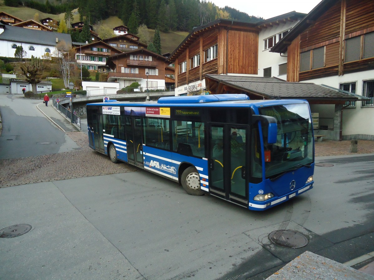 (148'026) - AFA Adelboden - Nr. 93/BE 26'705 - Mercedes (ex Nr. 5) am 9. November 2013 beim Autobahnhof Adelboden