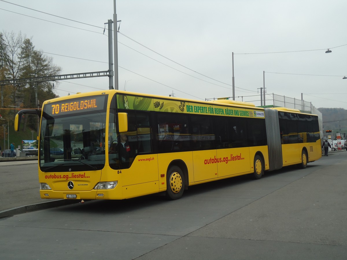 (148'096) - AAGL Liestal - Nr. 84/BL 7030 - Mercedes am 17. November 2013 beim Bahnhof Liestal