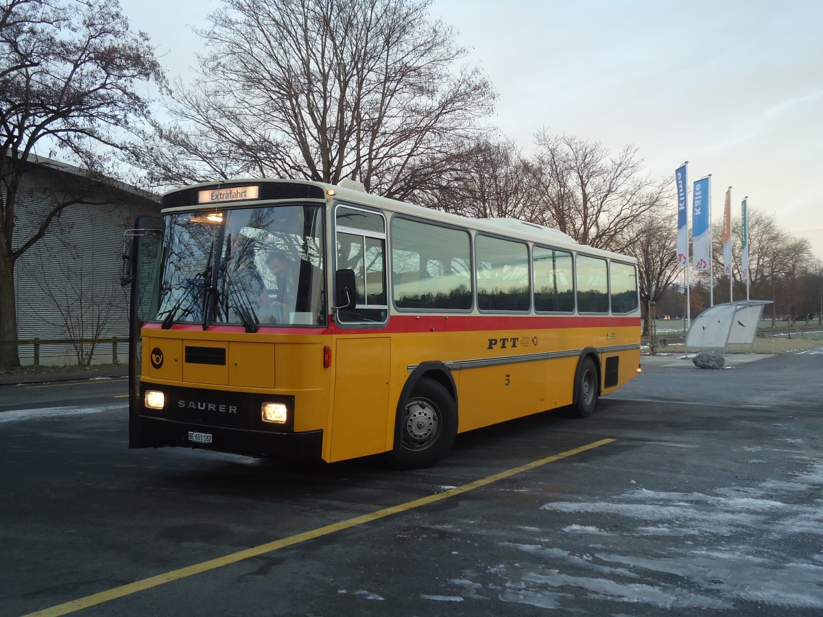 (148'183) - Bernair, Mnsingen - BE 651'182 - Saurer/Tscher (ex Schebath, Lauerz; ex Albin, Fllanden; ex Heim, Flums) am 7. Dezember 2013 in Mnsingen, CTA