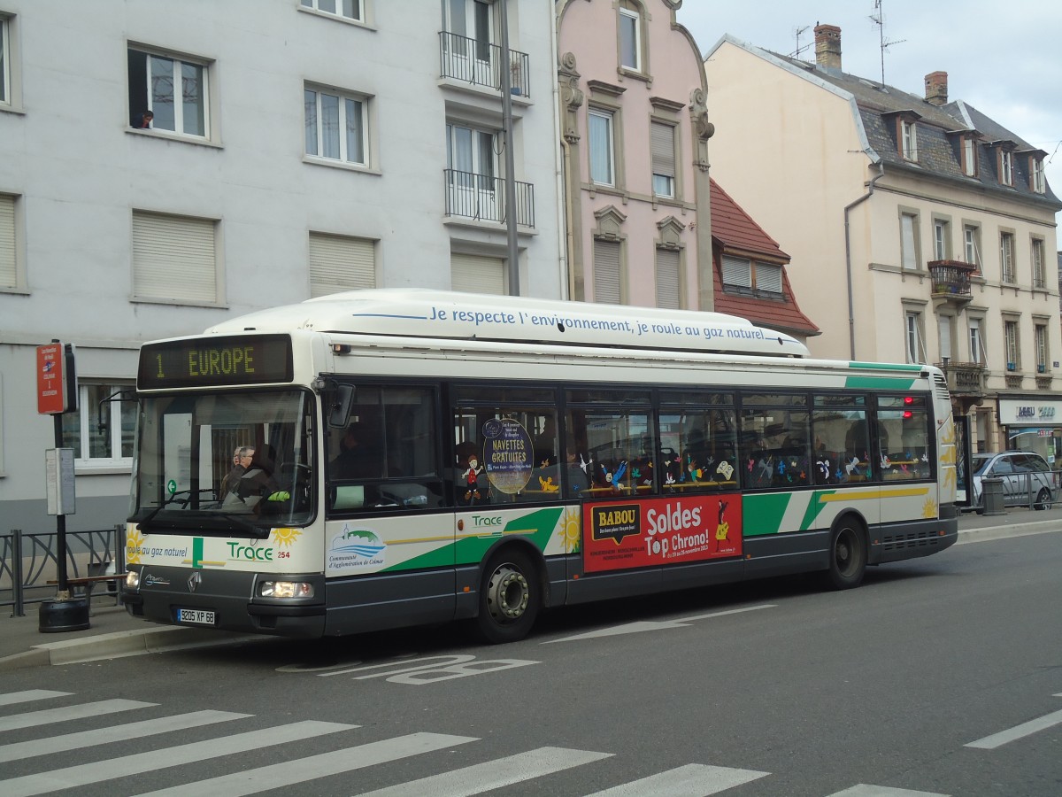 (148'190) - TRACE Colmar - Nr. 254/9205 XP 68 - Renault (ex Nr. 154) am 7. Dezember 2013 in Colmar, Thtre