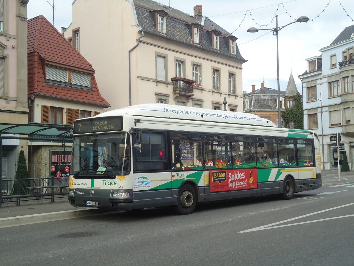 (148'194) - TRACE Colmar - Nr. 252/2464 XH 68 - Renault (ex Nr. 152) am 7. Dezember 2013 in Colmar, Thtre