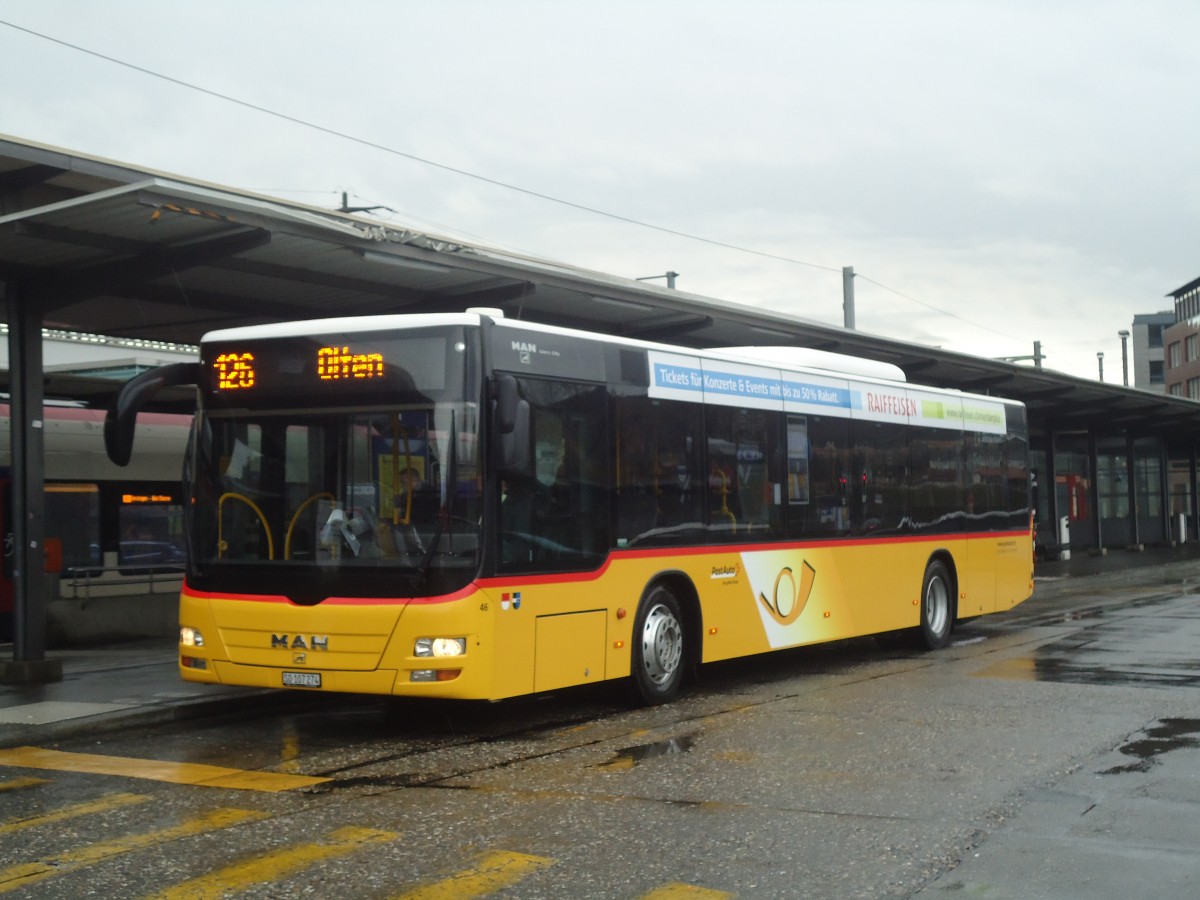 (148'446) - Wyss, Boningen - Nr. 46/SO 107'274 - MAN am 25. Dezember 2013 beim Bahnhof Olten