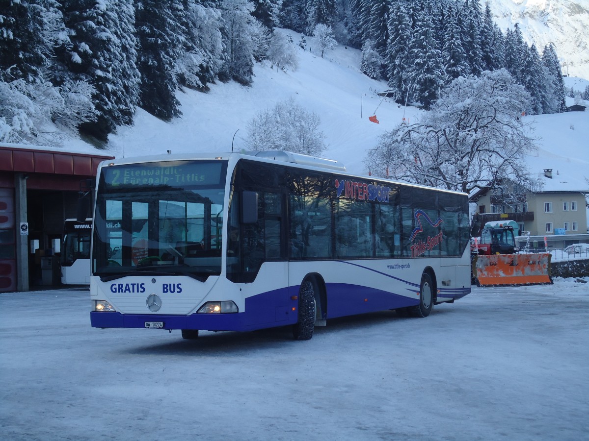 (148'510) - EAB Engelberg - Nr. 2/OW 10'224 - Mercedes (ex Nr. 6; ex TPL Lugano Nr. 11) am 27. Dezember 2013 in Engelberg, Tilisbahnen