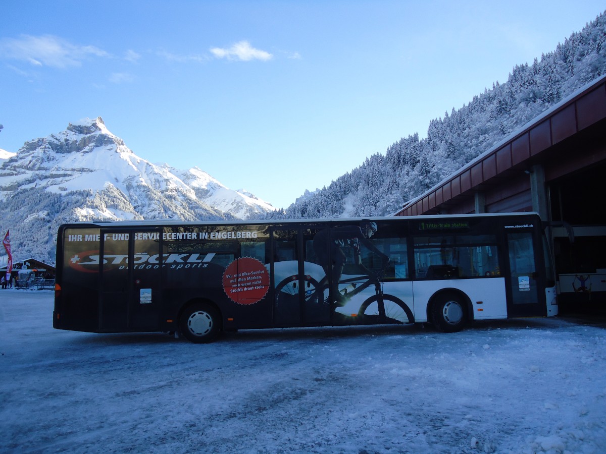 (148'515) - EAB Engelberg - Nr. 1/OW 10'195 - Mercedes (ex TC La Chaux-de-Fonds Nr. 214) am 27. November 2013 in Engelberg, Garage