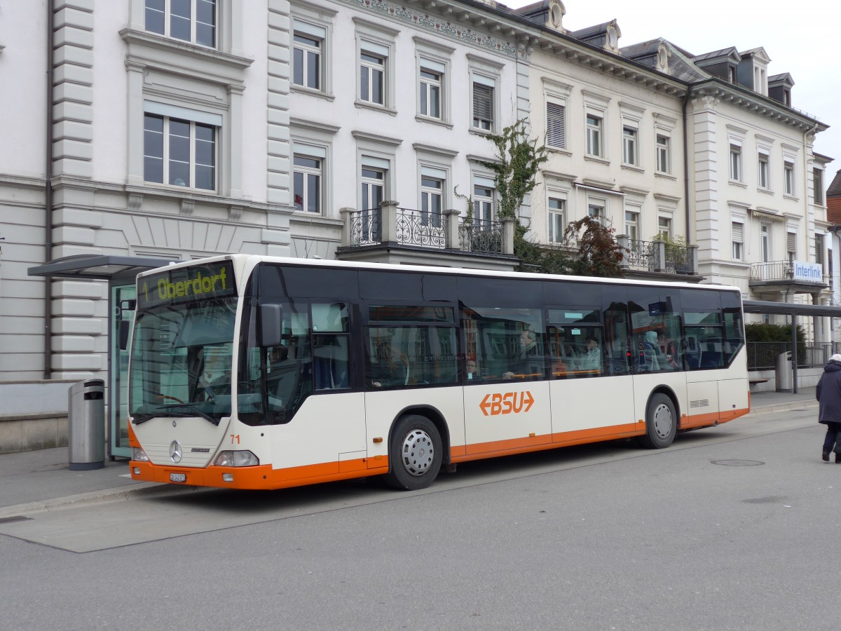 (148'667) - BSU Solothurn - Nr. 71/SO 142'071 - Mercedes am 26. Januar 2014 beim Hauptbahnhof Solothurn