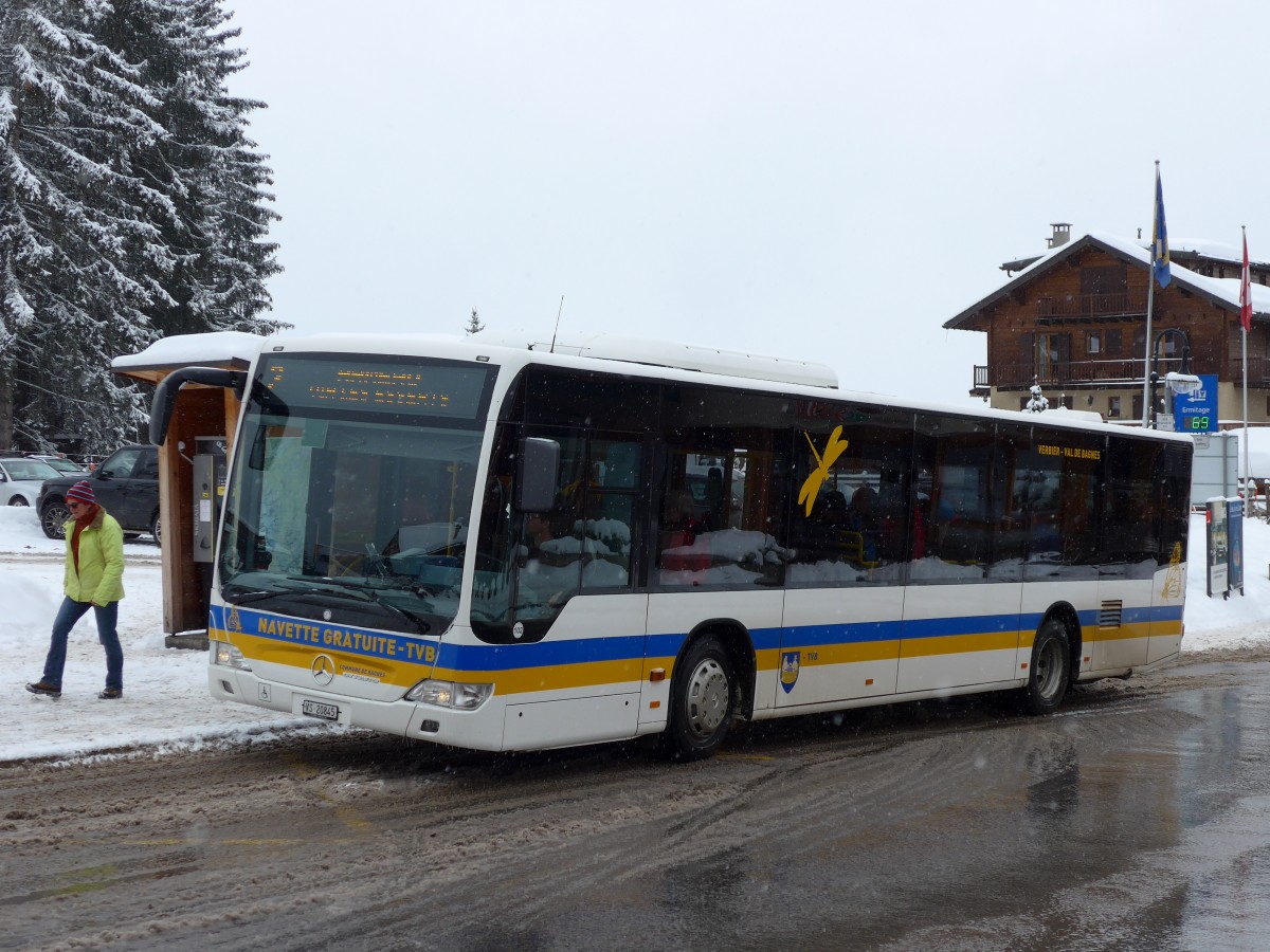 (148'731) - TMR Martigny - Nr. 102/VS 20'845 - Mercedes am 2. Februar 2014 in Verbier, Parking Ermitage