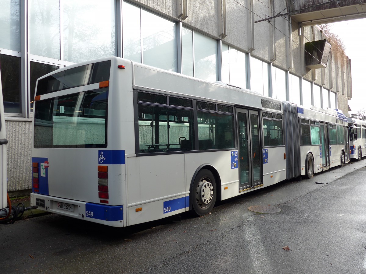 (148'754) - TL Lausanne - Nr. 549/VD 1520 - Van Hool am 2. Februar 2014 in Lausanne, Dpt Borde