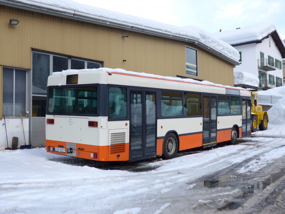 (148'806) - Meyer, Gschenen - UR 9218 - Mercedes (ex BSU Solothurn Nr. 65; ex BSU Solothurn Nr. 59) am 9. Februar 2014 in Airolo, Garage Marchetti