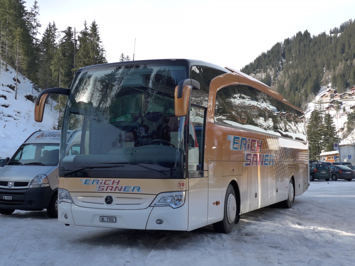 (148'845) - Saner, Laufen - Nr. 19/BL 7352 - Mercedes am 15. Februar 2014 in Adelboden, ASB