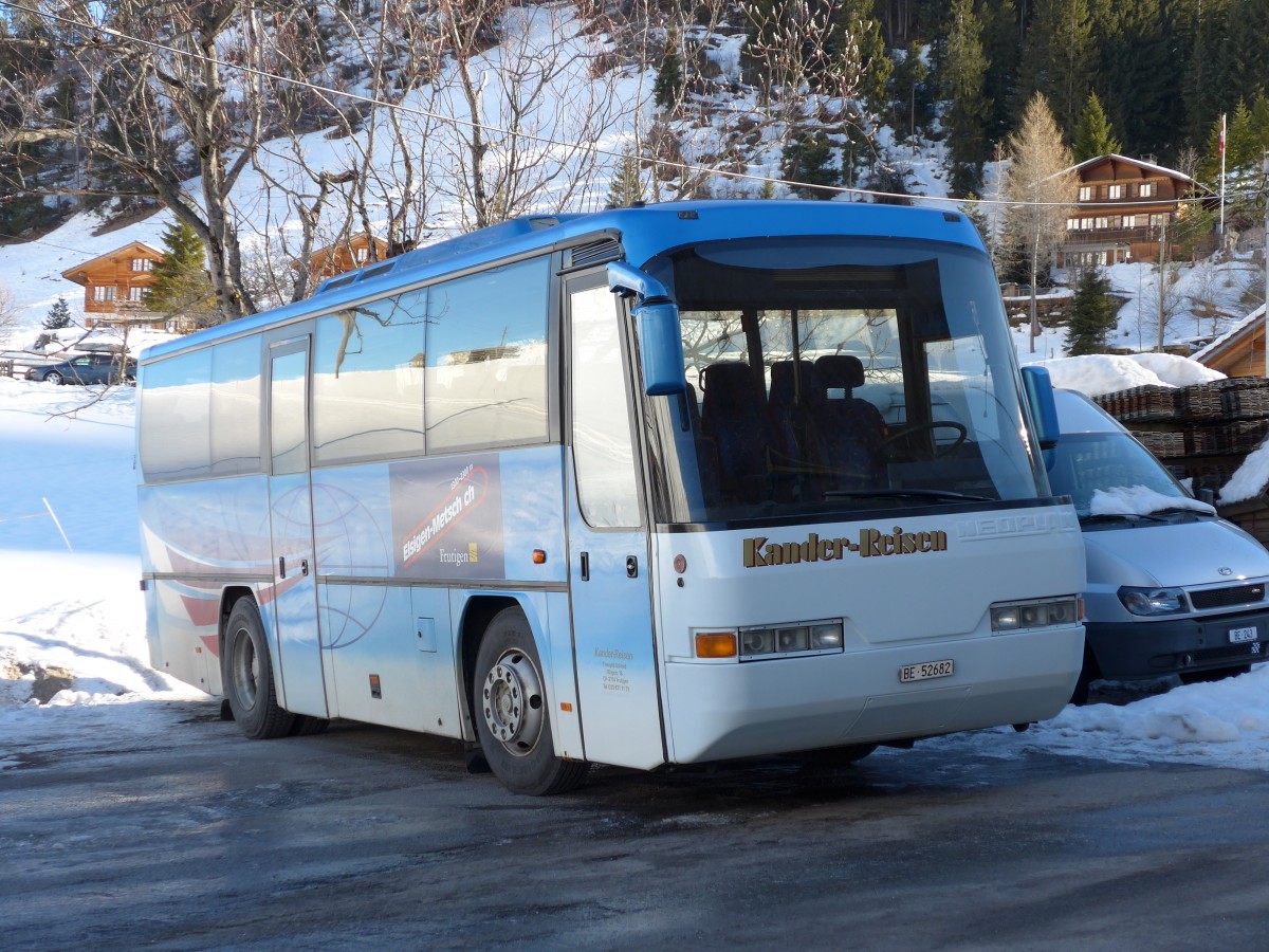 (149'031) - Kander-Reisen, Frutigen - Nr. 3/BE 52'682 - Neoplan (ex LLB Susten Nr. 8) am 20. Februar 2014 in Achseten, Elsigbach