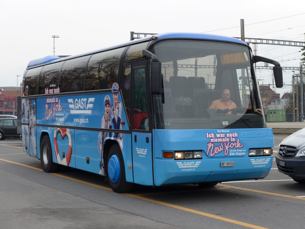 (149'348) - Gast, Utzenstorf - BE 99'110 - Neoplan am 15. Mrz 2014 in Thun, CarTerminal