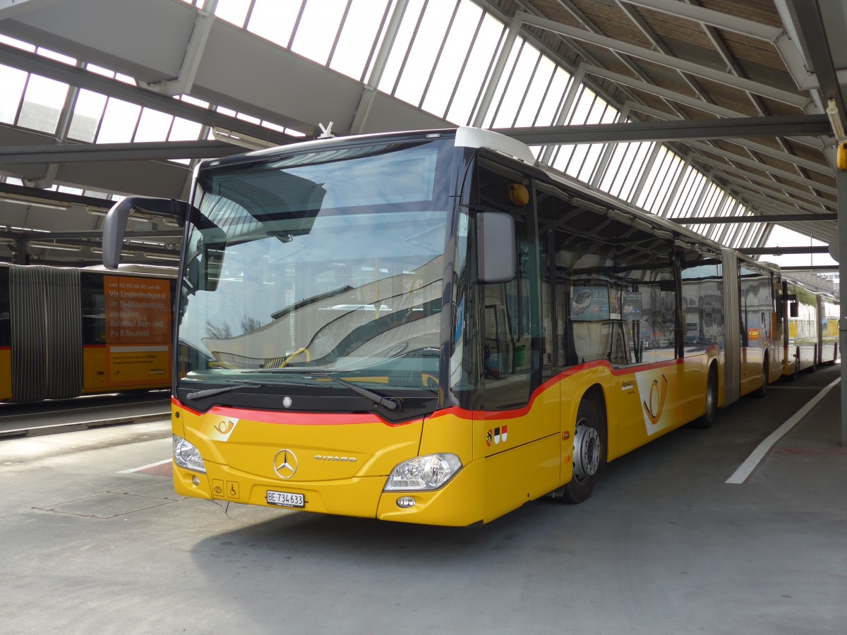 (149'618) - PostAuto Bern - Nr. 633/BE 734'633 - Mercedes am 13. april 2014 in Bern, Postautostation