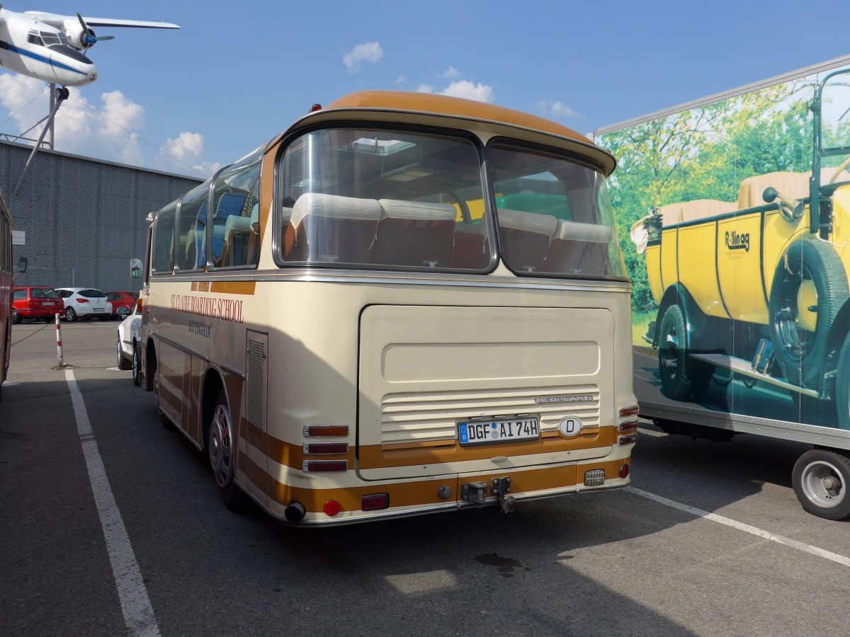 (150'093) - Auwrter Museum, Stuttgart - DGF-AI 74H - Neoplan (ex St. Claire School, GB-Nottingham) am 25. April 2014 in Sinsheim, Museum