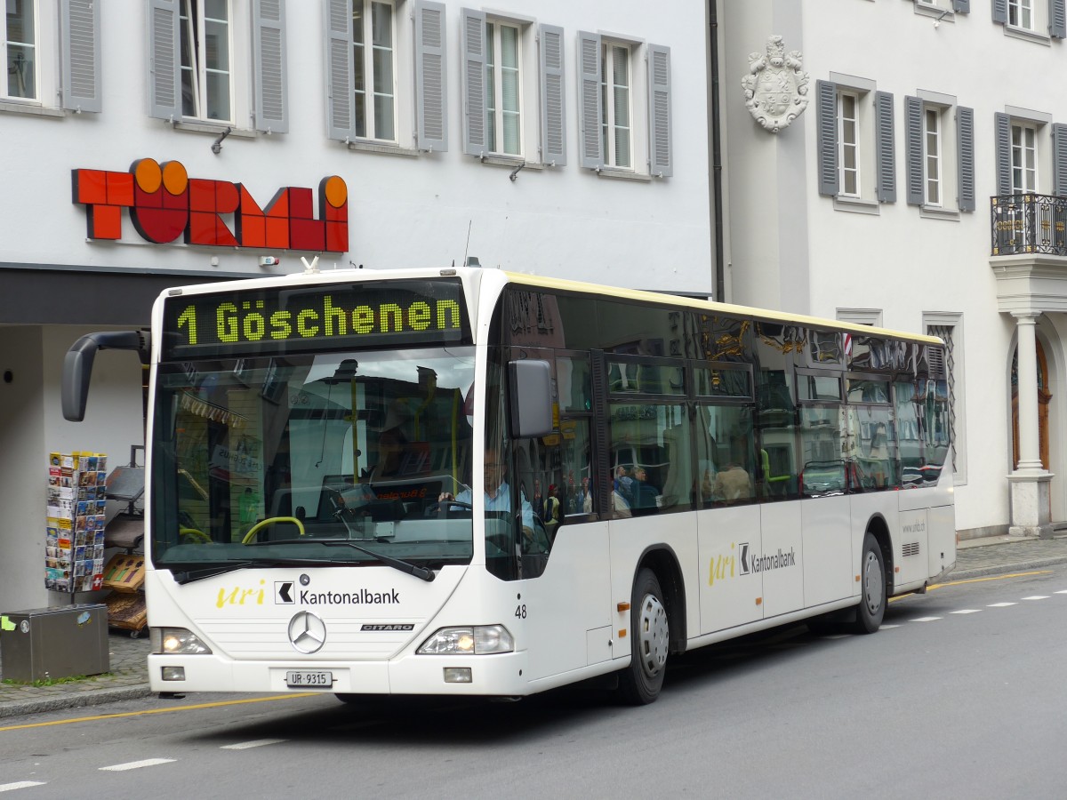 (150'549) - AAGU Altdorf - Nr. 48/UR 9315 - Mercedes am 10. Mai 2014 in Altdorf, Telldenkmal