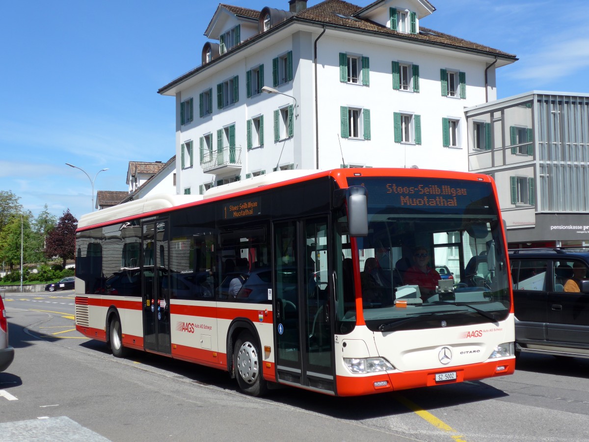 (150'575) - AAGS Schwyz - Nr. 2/SZ 5002 - Mercedes am 10. Mai 2014 in Schwyz, Post