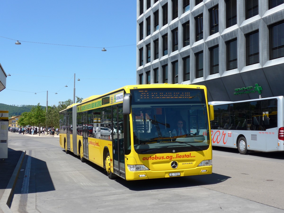 (150'721) - AAGL Liestal - Nr. 84/BL 7030 - Mercedes am 18. Mai 2014 beim Bahnhof Liestal