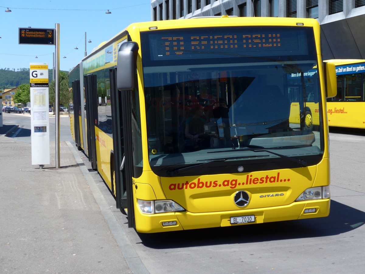 (150'725) - AAGL Liestal - Nr. 84/BL 7030 - Mercedes am 18. Mai 2014 beim Bahnhof Liestal