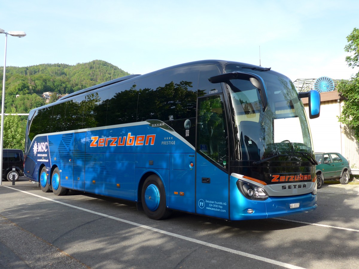 (150'745) - Zerzuben, Visp-Eyholz - Nr. 11/VS 55'832 - Setra am 21. Mai 2014 in Thun, Seestrasse