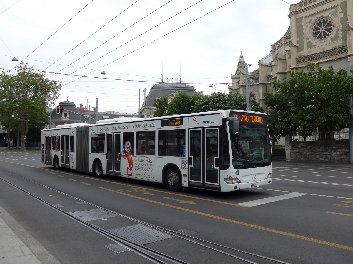 (150'774) - TPG Genve - Nr. 190/GE 960'626 - Mercedes am 26. Mai 2014 in Genve, Place des Vingt-Deux-Cantons